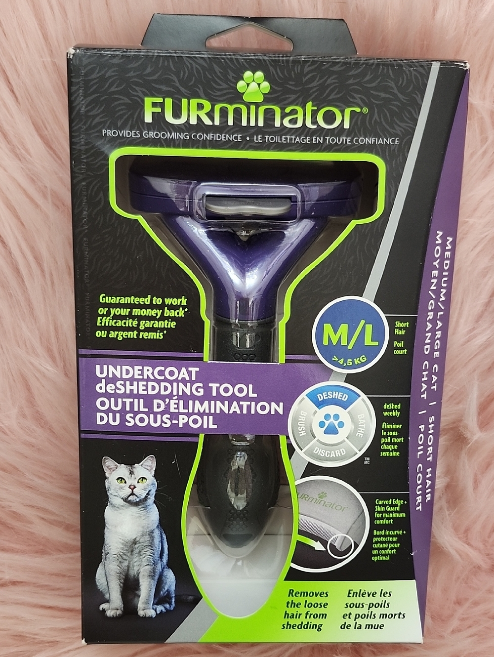 New Listing!! Brand New FURMINATOR UNDERCOAT deShedding TOOL For CATS- M/L
